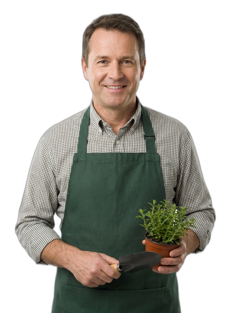The Grower in a plant nursery